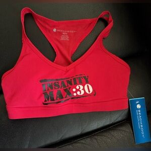 Beachbody Insanity Max 30 Red Sports Bra NWT XS